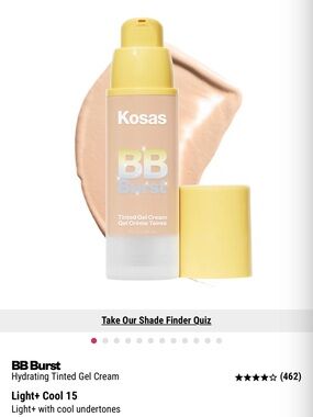 Kosas BB Burst Tinted Gel Cream in Shade 15 Light Cool